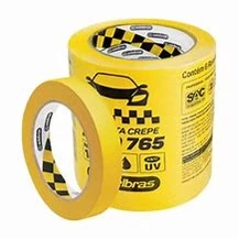 Fita Crepe Automotiva Amarela 1 unidade Adelbras 18mm x 40 metros