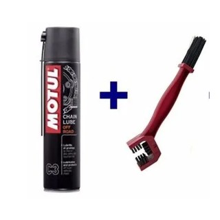 1 C3 Motul Chain Lube Off Road 400ml + 1 Escova