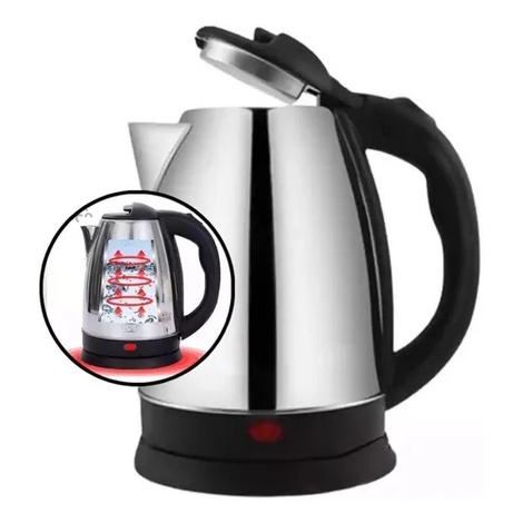 Chaleira Elétrica Jarra Bule Aço Inox 110v Café Chá 1.8litro