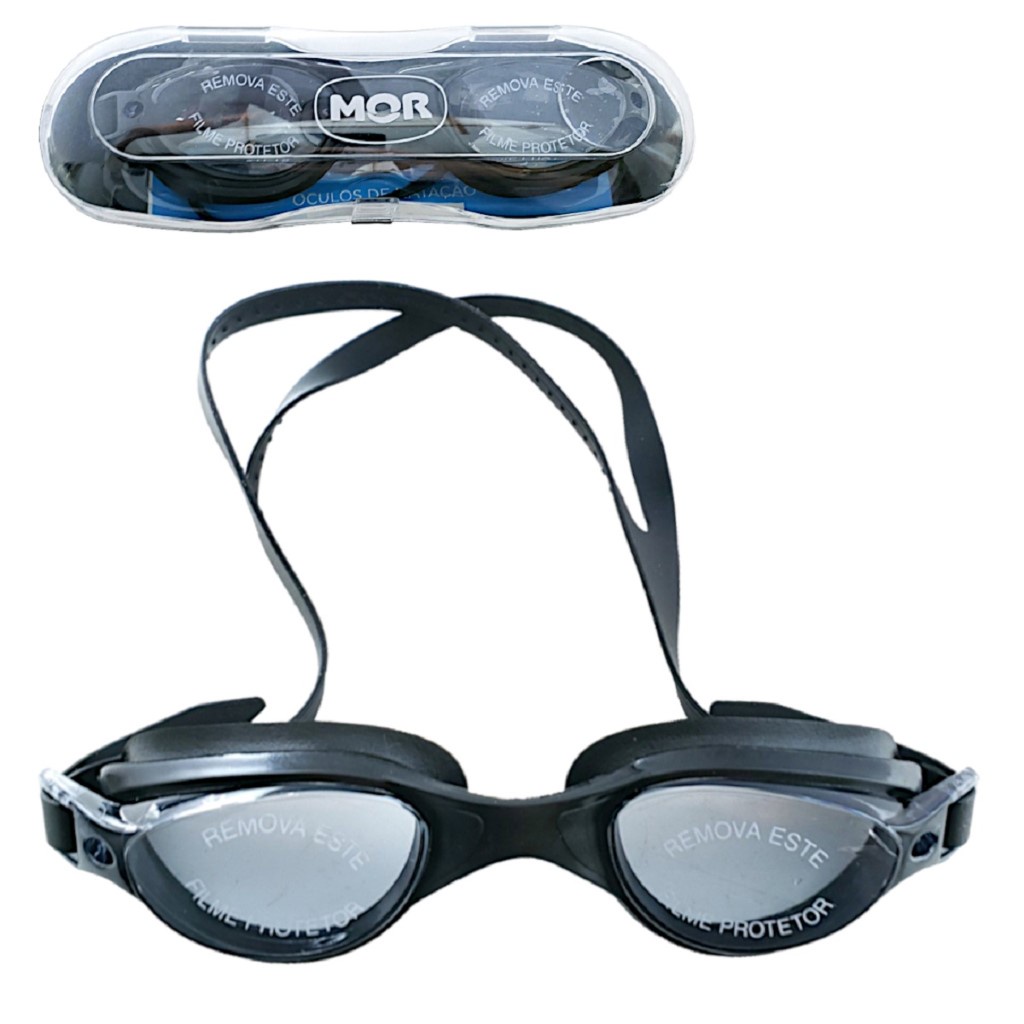 Óculos Natação Profissional Nadador Preto Básico Adulto Estojo  001882 - Mor em Oferta na Shopee