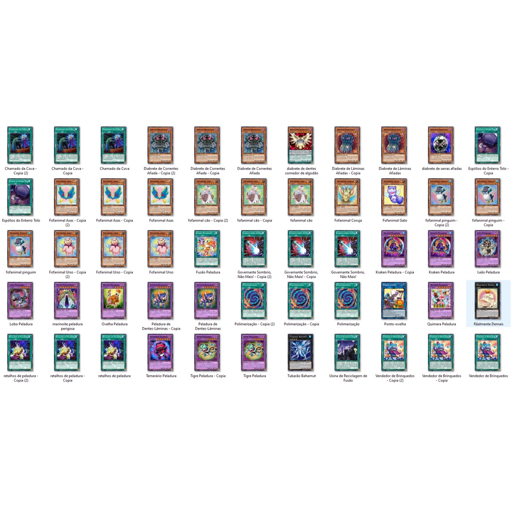 Cartas Yugioh - Deck Fofoanimal Master Rule 2020 55 cartas ORICA TCG Yu-Gi-Oh