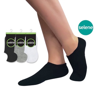 Meia Sapatilha SELENE com Algodão Unissex Lisa Qualidade Conforto Casual Feminina Masculina 34-39 39-43