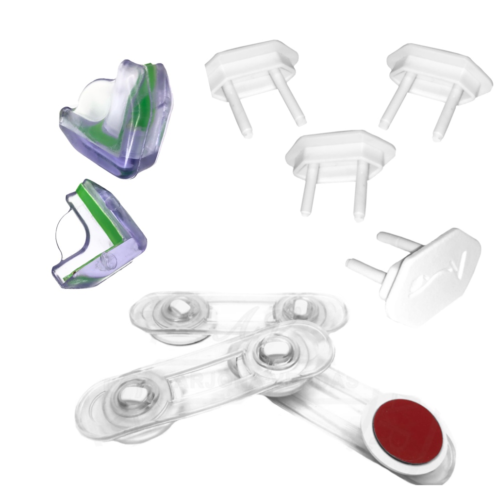 kit segurança 3 trava gaveta 4 protetores de quina 5 tampa tomada