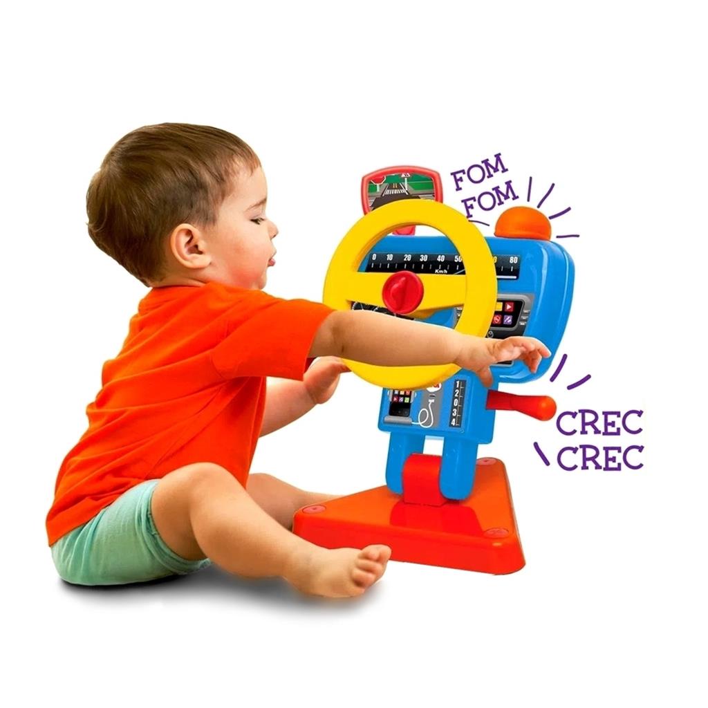 Volante Fom Fom Para Bebes Com Atividades - Elka Brinquedos