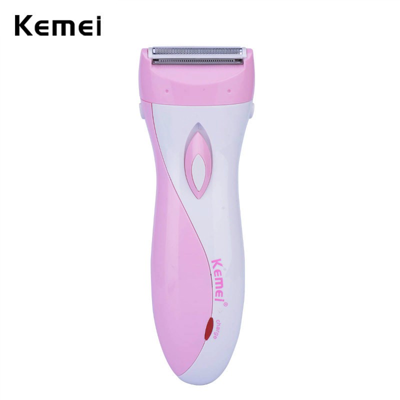 Kemei Lady Shaver Razor Epilator Arm Leg Armpit Body Hair Remover Trimmer Rechargeable for Face Body em Oferta na Shopee