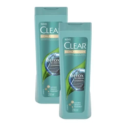 Kit 2 Shampoos Anticaspa Clear Detox Diário 200ml cada