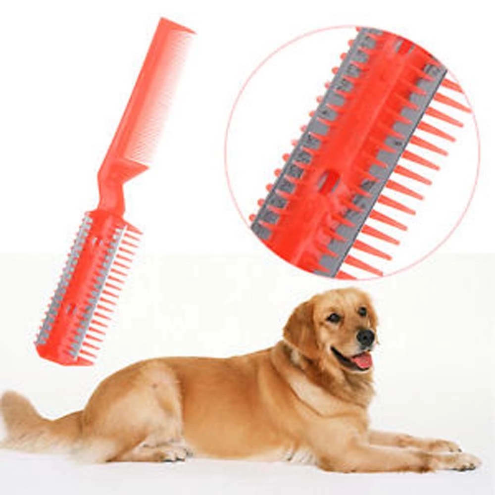 Pente De Corte De Cabelo Com 2 Lâminas/Pet Grooming , Barbeador , Acessórios em Oferta na Shopee