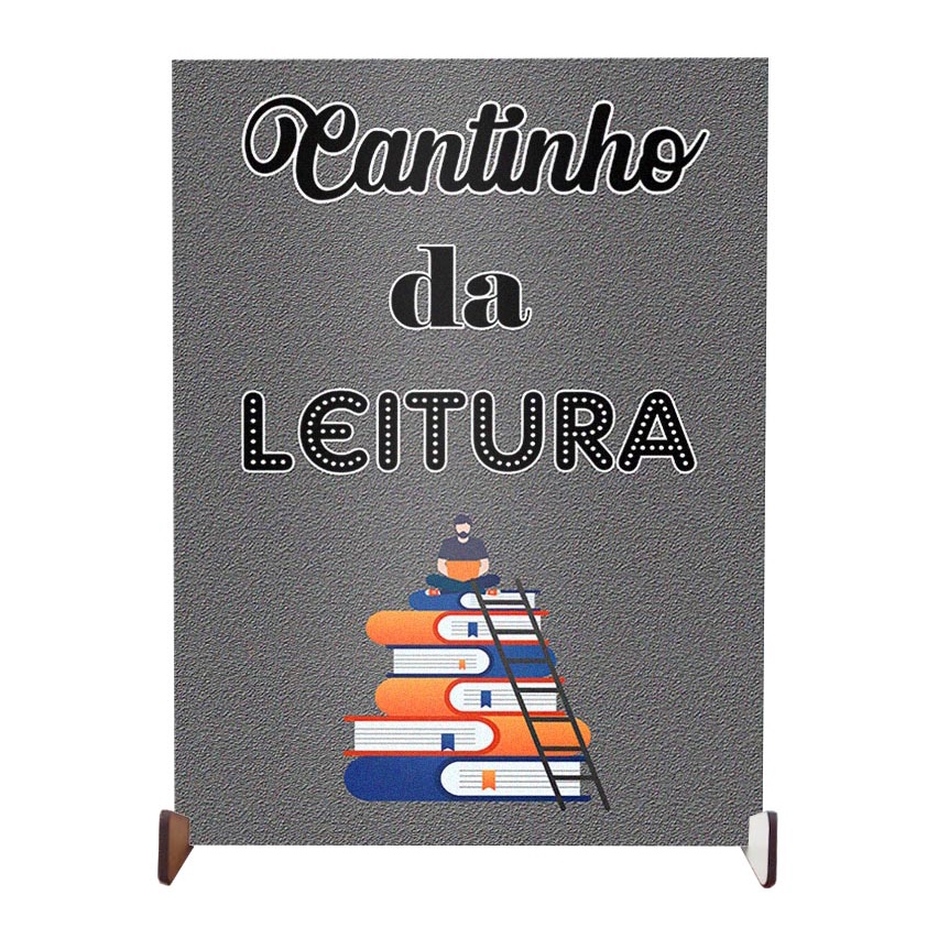 plaquinha decorativa personalizada cantinho da leitura enfeite sala