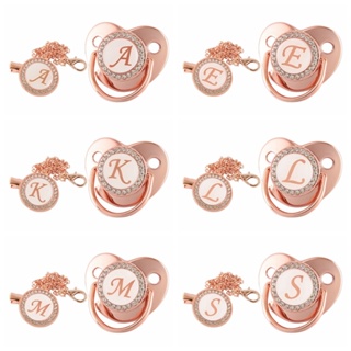 Chupeta Bebê Recém-Nascido Clipe Cadeia Rose Gold Bling Silicone Infantil Titular Naninha Calmante Chuveiro Presentes em Oferta na Shopee