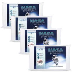 Kit jogo 4 Travesseiros Nasa Premium Original Viva Conforto Toque Macio Hipoalergênico Antiácaros