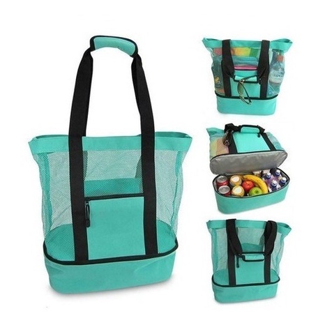 Bolsa de Praia Piscina e Piquenique 2 em 1 com Compartimento Térmico