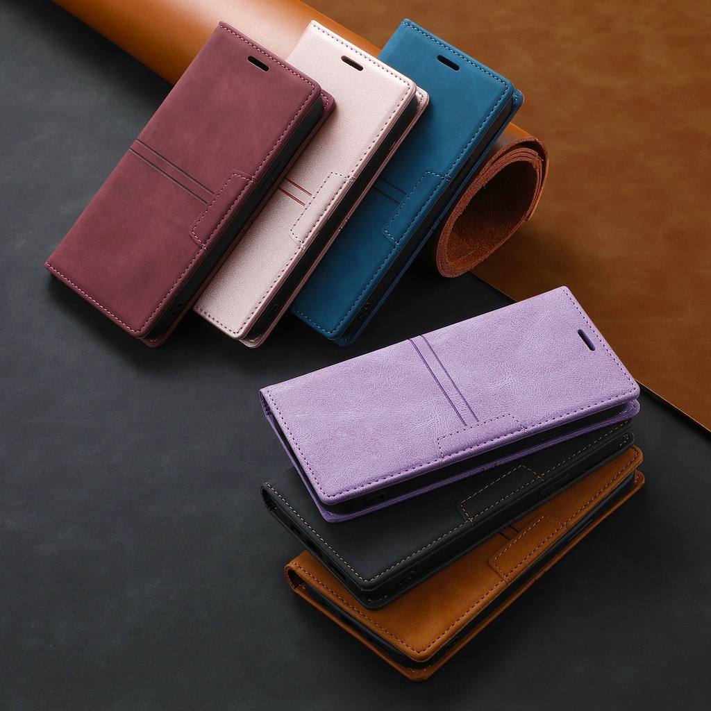 Capa Carteira Flip De Couro Para Motorola Moto G60 / G50 / G30 / G20 / G10 / G9 