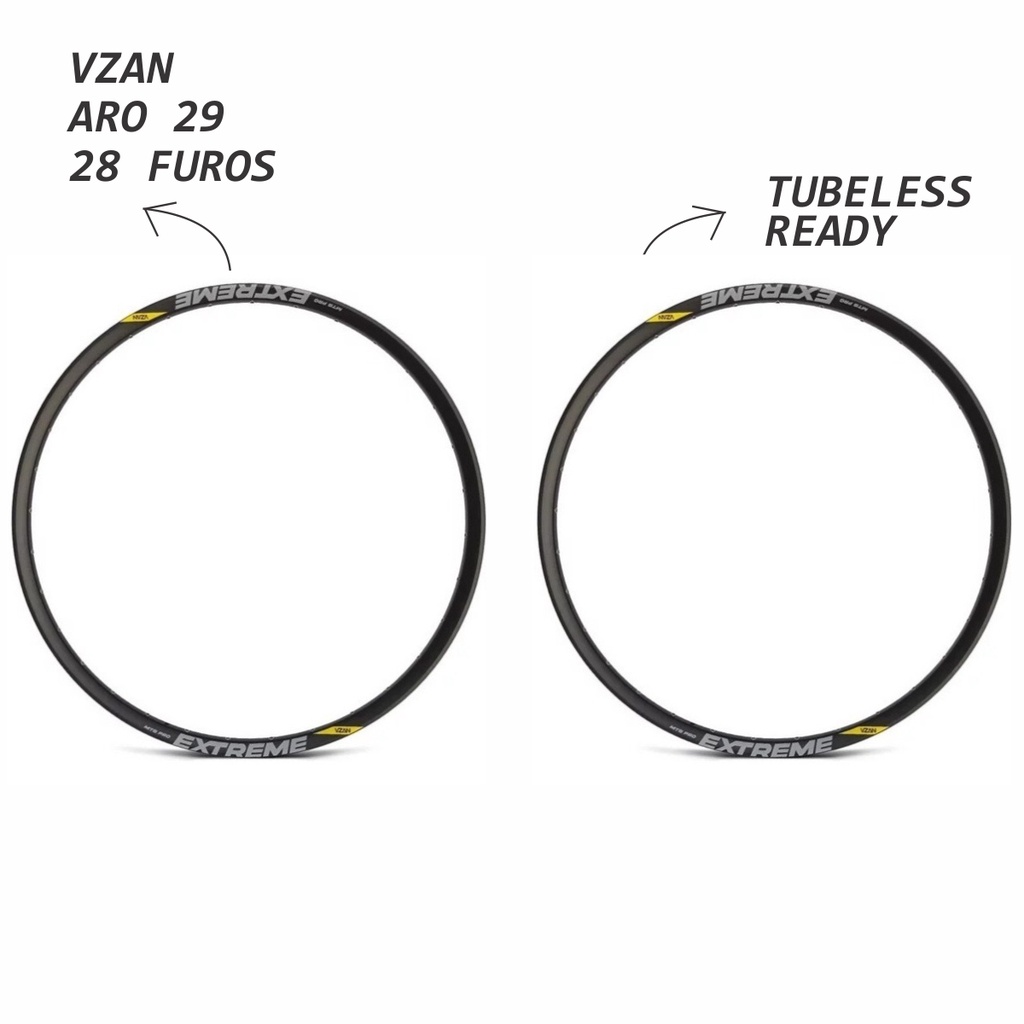 Aro 29 Vzan Extreme Pro 28f Aro Tubeless 29 28f Aro 29 Mtb - Miniatura 2