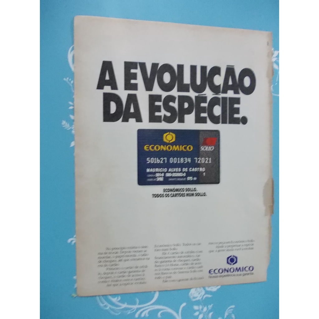 Propaganda Antiga da Revista Veja - Econômico Sollo. Todos Os Cartões Num Sollo.