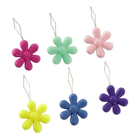 6 Colocador Passador Linha Em Agulha Costura Flor Coloridos