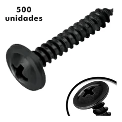 Pacote 500 Parafusos de Rosca Soberba 4,2 x 22 mm Preto Para Madeira Som Automotivo Caixa Trio Alto Falante Corneta