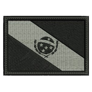 Patch bordado 8x5,5cm bandeira estado do Paraná negativa  com carrapicho, para costurar ou termocolante em Oferta na Shopee