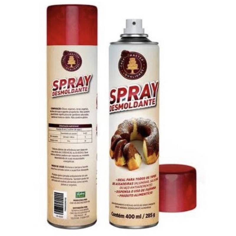 2 Spray Desmoldante Para Untar Formas - Chefmaster 400ml - //