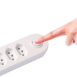 Extensão Elétrica 2m Com 4/5 Tomadas e 3 Entradas USB PRETO Botão Liga e Desliga- Régua Bivolt-TP