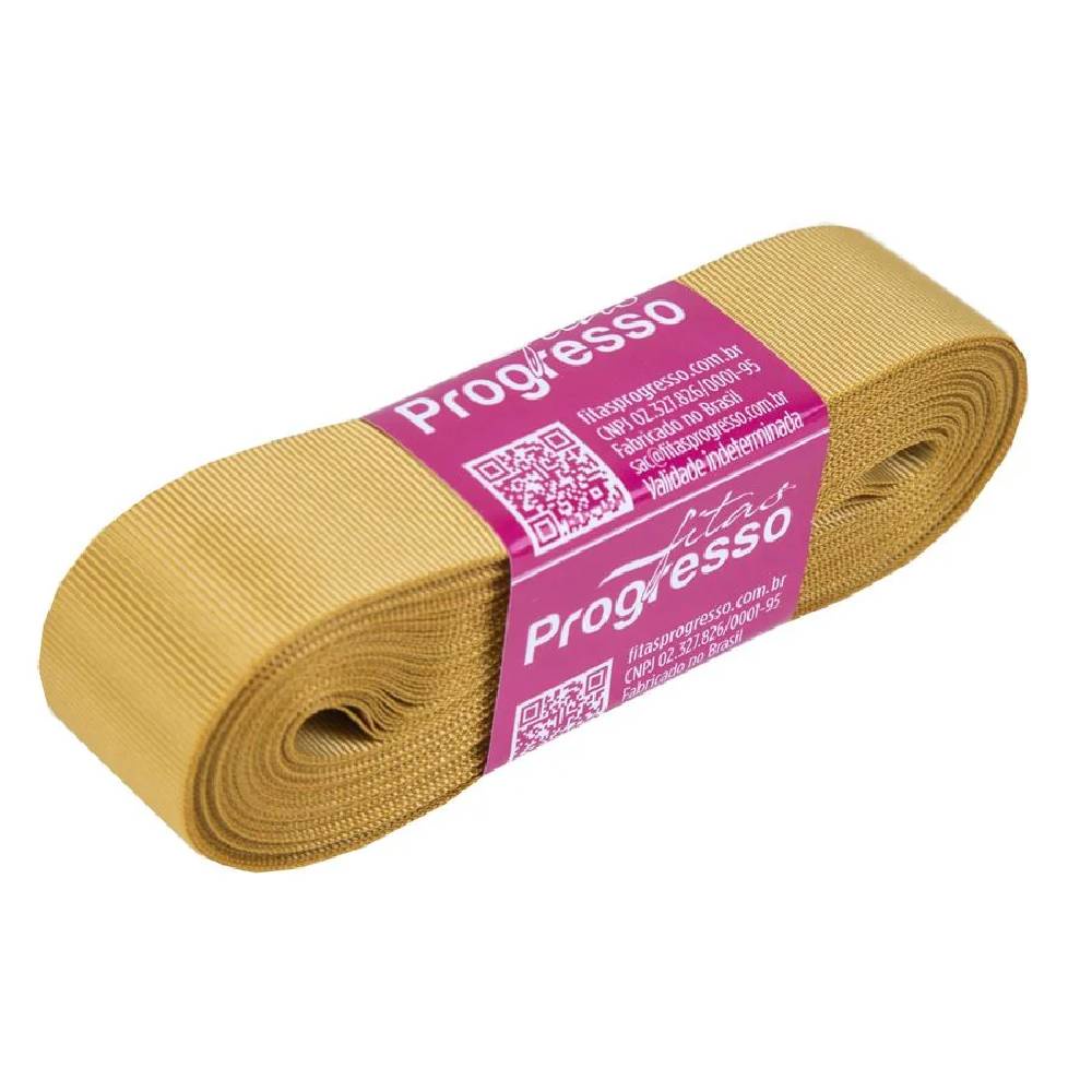 Fita Gorgurão Progresso 22mm nº5 - 10m Cor 228 Ouro - 1un em Oferta na Shopee