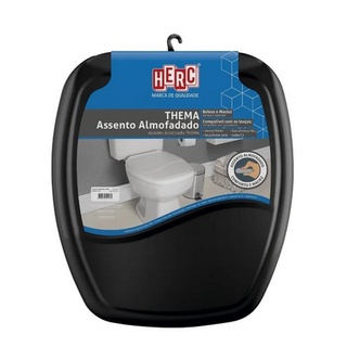 Assento Sanitário Almofadado Thema PRETO HERC