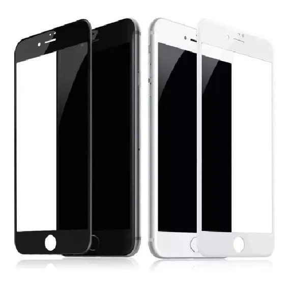 Apple iPhone 7 e 8 Tela 4.7" iPhone 7 Plus e 8 Plus Película de Vidro Frontal Temperado 3D