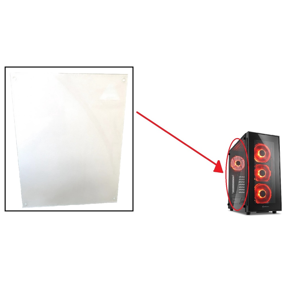 Tampa De Acrílico Gabinete Gamer Sharkoon Tg5 Atx