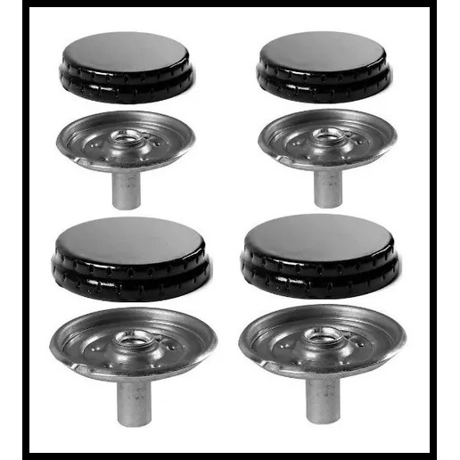 Kit 4 Espalhador + 4 Queimador Fogão Esmaltec Ágata/ Bali/ Veneza/ Caribe/ Munique 4 Bocas