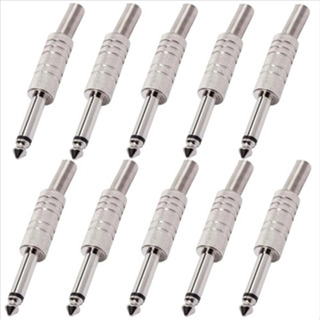 Kit 10 pecas Plug P10 Conector Mono Metálico Guitarra Violão Baixo em Oferta na Shopee