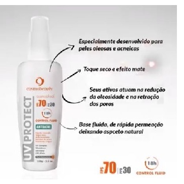 Cosmoblock Uv Protect Fps70 Control Fluid 18hs Cosmobeauty