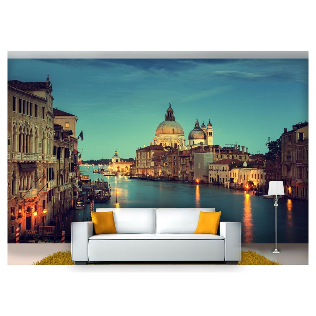 papel de parede Cidade Veneza Gondola 3D 6m² NCD181