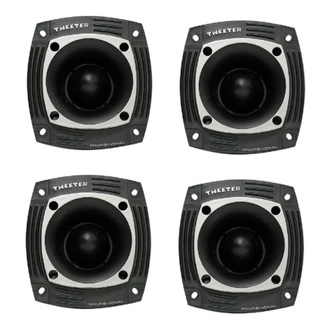Kit 4 Frente de Carcaça Reposição para Super Tweeter ST 304 MusicAll Som Automotivo