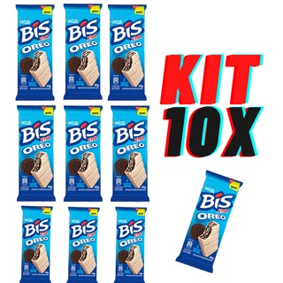 Kit 10 Barras Chocolate Bis Xtra Oreo 45g Cada - Lacta