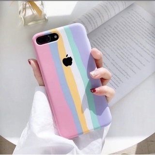 Capa Silicone Candy Arco iris virginia Case Capinha Aveludada Algodão Doce Arco Iris Para Iphone 6s/7g/8g/7plus/8plus/Xr/11/12/12pro/12promax/13/13PRO/13promax