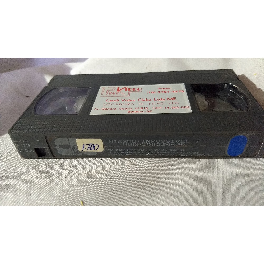Filme Vhs Missão Impossivel 2/Compre 3 Ganhe1