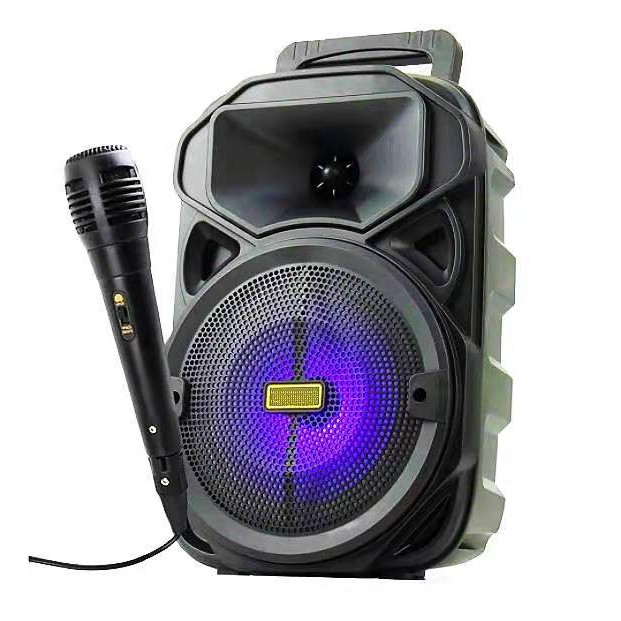 Caixa de som bluetooth portátil com microfone FM USB