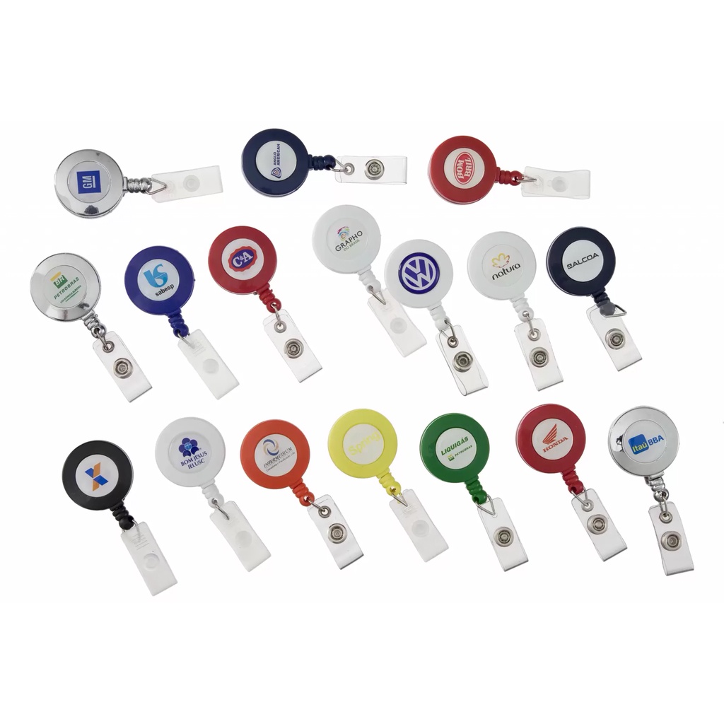 Porta Crachá Retrátil - Roller Clip Personalizado IOIÔ