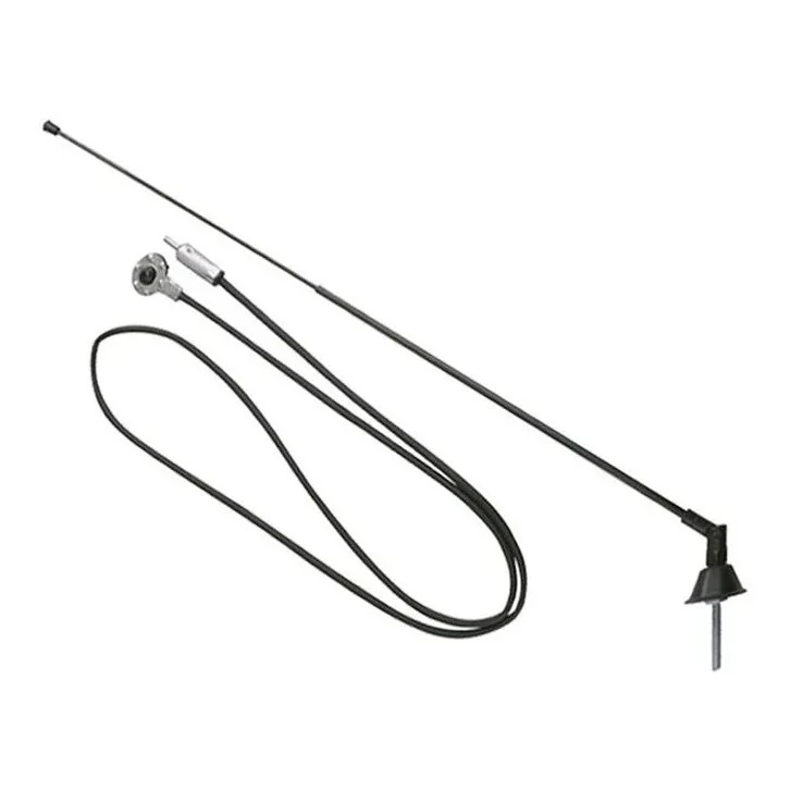 Antena Automotiva Universal 2 Estágio Am Fm Preta Caminhao