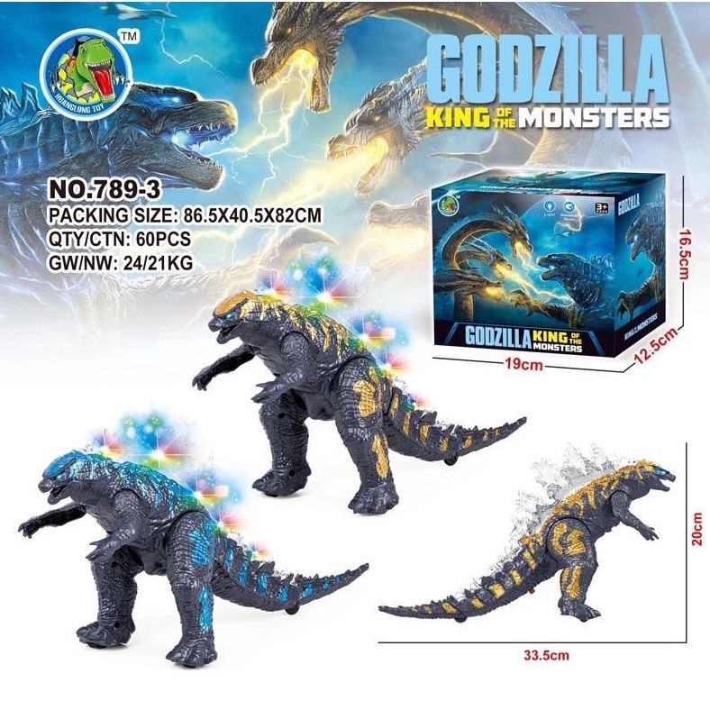 Godzilla Dinossauro O Rei Dos Monstros Com Luz Som E Movimento. em Oferta na Shopee