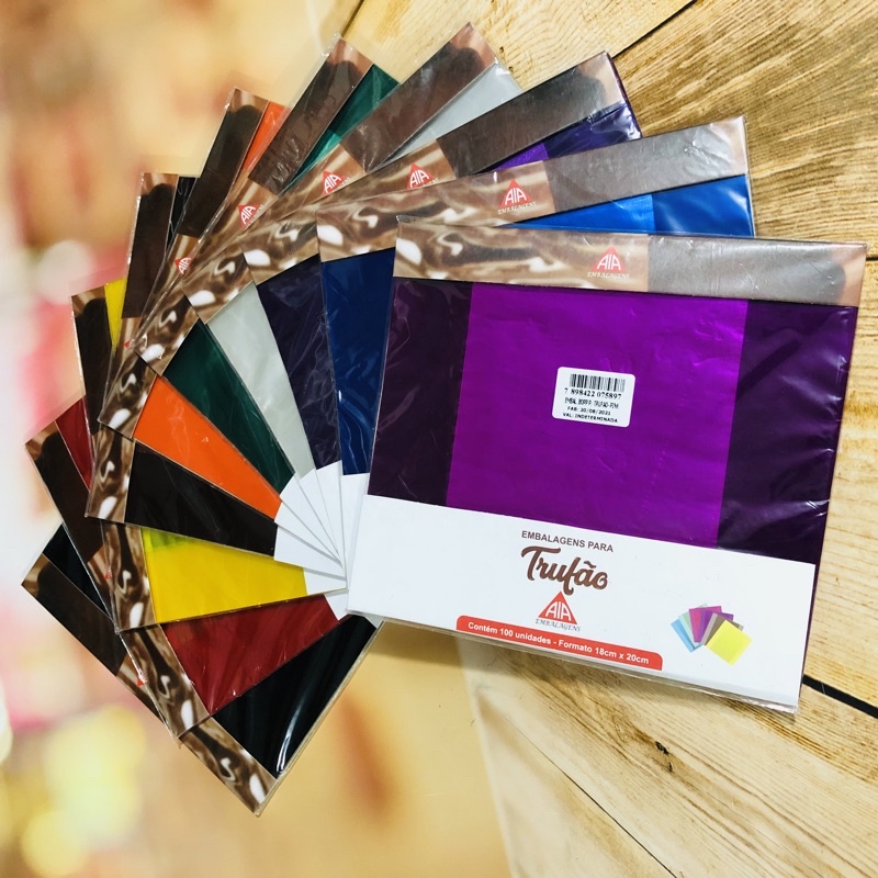 100~400 embalagem trufão, pão de mel, trufa alongada 18x20// em Oferta na Shopee