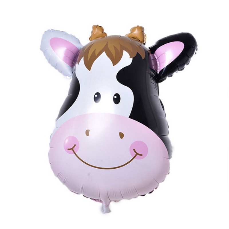 Balão Bexiga Fazendinha 30 cm Metalizado Para Festas e Decorações Animais (CHOCO)
