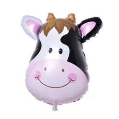 Balão Bexiga Fazendinha 30 cm Metalizado Para Festas e Decorações Animais (CHOCO)