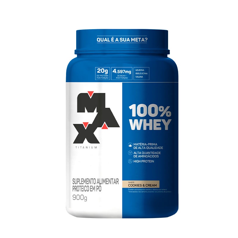 100% Whey Pote 900g - Max Titanium