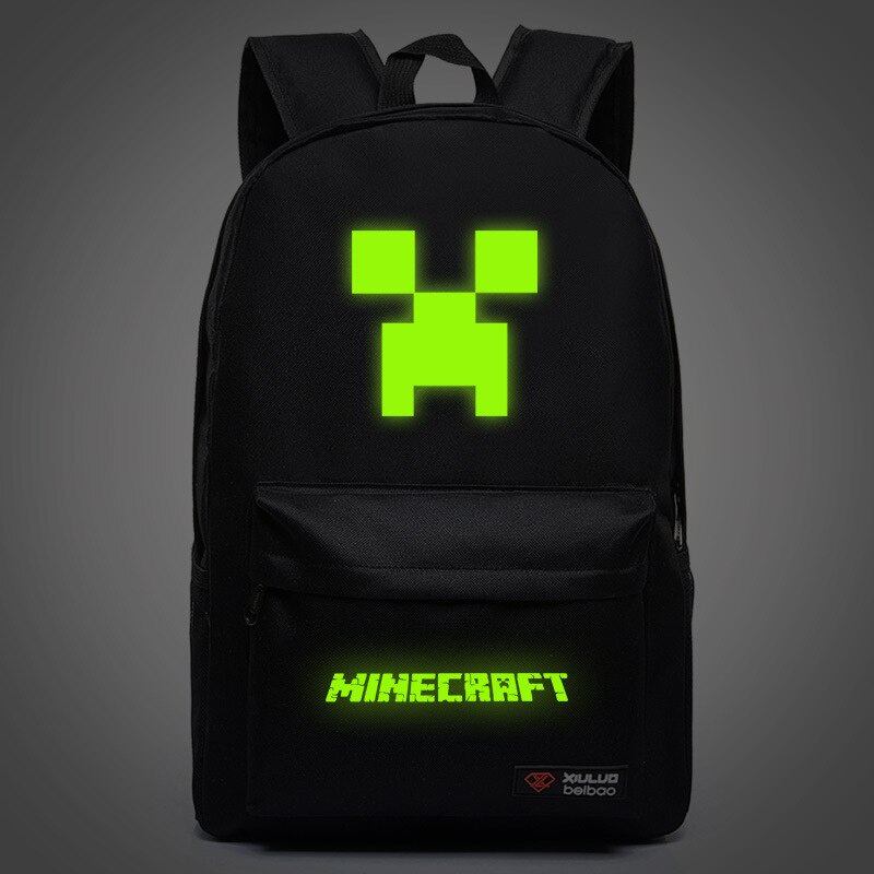 Mochila escolar minecraft, de nylon, grande capacidade, bolsa de estudante, material escolar para meninos, bolsa de laptop, imperdível