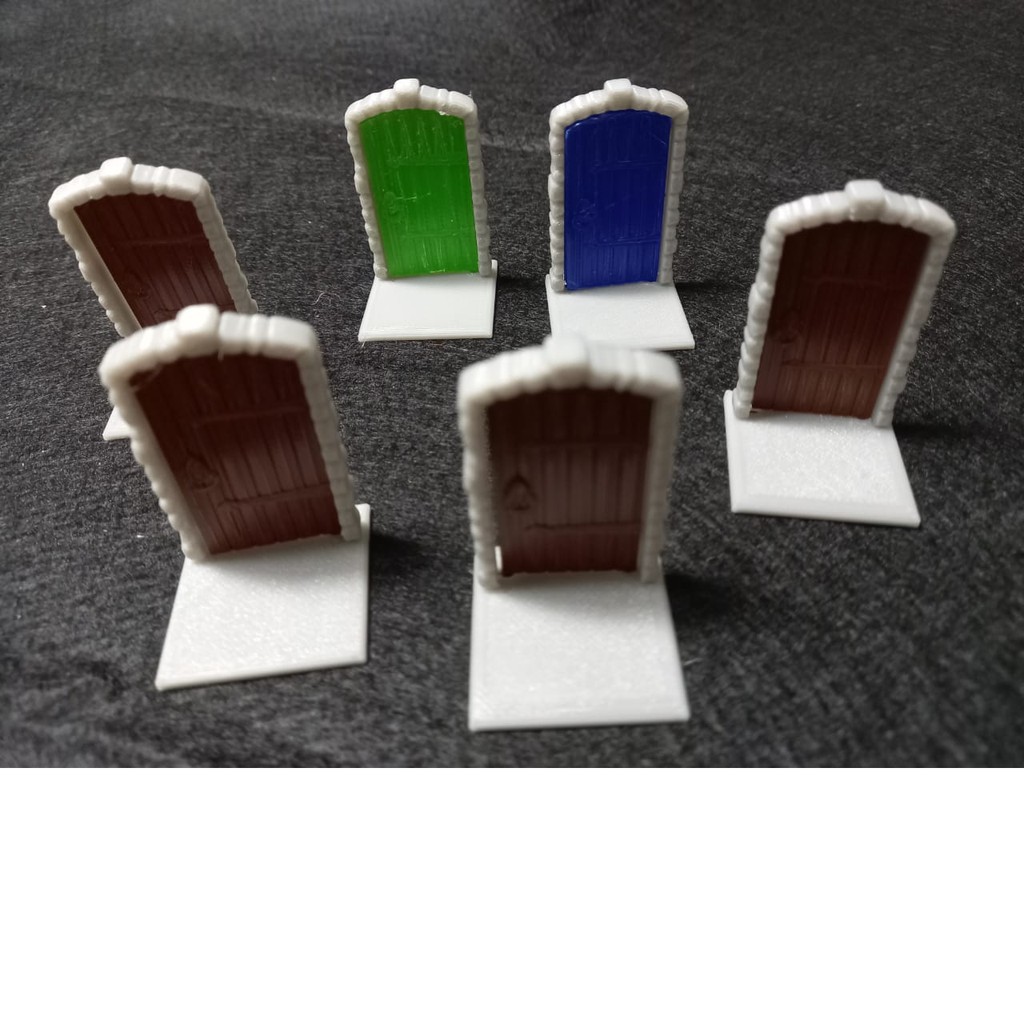 kit com 6 portas para Zombicide (produzido em 3D).