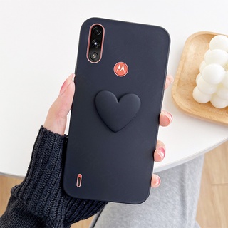 Capa De Silicone Flexível Do Coração Amor Motorola Moto E5 E6 Play E6i E6s E7 Plus E7i Power E20 E30 E32 E32s E40