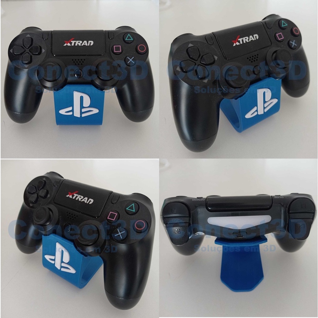 Suporte Para 2 Controles Playstation 5 Ps5 Apoio De Mesa Vn