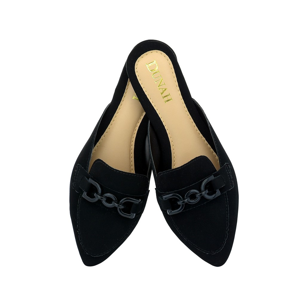 Sapatilha Feminino Mule Sapato Bico Fino Mocassim Rasteirinha Feminina  Casual Confortável Leve Preto Molec