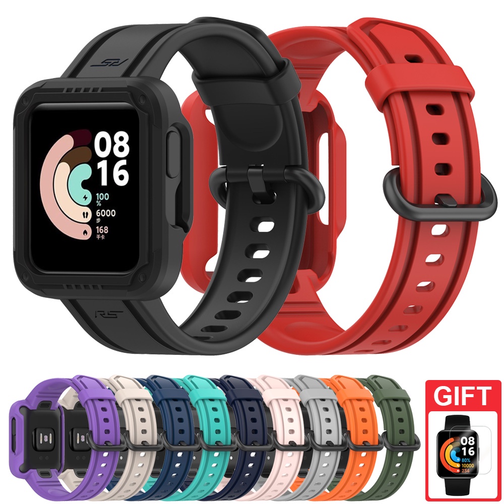 Capa De Silicone Com Pulseira De Reposi O Para Xiaomi Mi Watch Lite