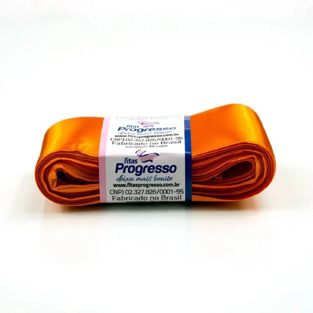 Fita de Cetim Progresso 50mm nº12 - 10m 066 Laranja - 1un